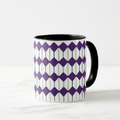 Art Deco Diamonds und Hexagons Tasse (VorderseiteRechts)