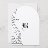 Art Deco Die Hochzeitsfeiern Einladung (Rückseite)