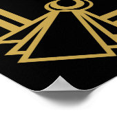 Art Déco Die Zeit, Champagner zu trinken Poster (Ecke)