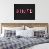 Art Deco Diner Sign Leinwanddruck (Insitu (Schlafzimmer))
