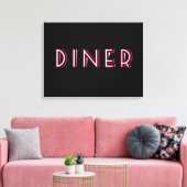 Art Deco Diner Sign Leinwanddruck (Insitu (Wohnzimmer))