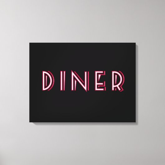 Art Deco Diner Sign Leinwanddruck (Vorderseite)