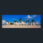 Art Deco District in South Beach Miami Poster<br><div class="desc">Das ist das Art Deko Viertel von South Beach Miami. Die Gebäude sind pastellfarben und von tropischen Palmen umgeben.</div>