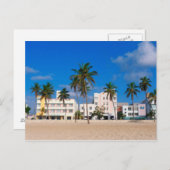 Art Deco District in South Beach Miami Postkarte (Vorne/Hinten)