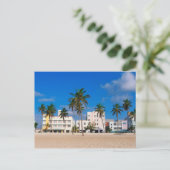 Art Deco District in South Beach Miami Postkarte (Stehend Vorderseite)