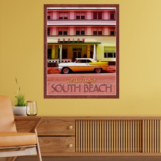 Art Deco District, Miami, Florida Poster (Wohnzimmer 2)