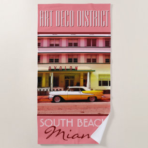 Art Deco District South Beach Miami Strandtuch