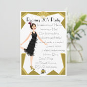 Art Deco Doll Einladung (Stehend Vorderseite)