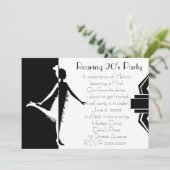 Art Deco Doll Einladung (Stehend Vorderseite)