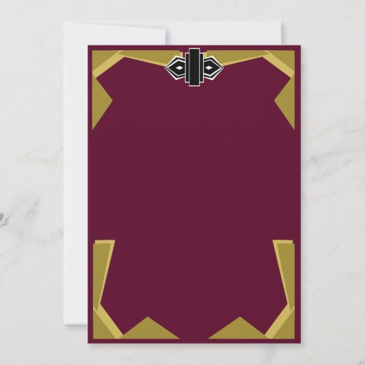 Art Deco Doll Einladung (Rückseite)