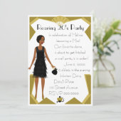 Art Deco Doll Einladung (Stehend Vorderseite)