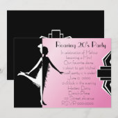 Art Deco Doll Einladung (Vorne/Hinten)