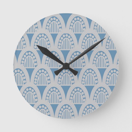 Art Deco Domes Runde Wanduhr (Vorderseite)