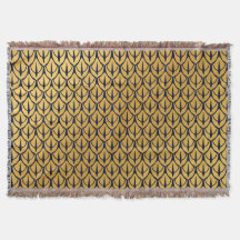 Art Deco-Drachenschuppen - Blaue und goldene Schup