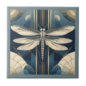 Art Deco Dragonfly Fliese (Vorderseite)