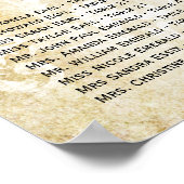 ART DECO Dragonfly Foto Hochzeitssattel Poster (Ecke)