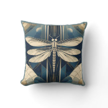 Art Deco Dragonfly Kissen