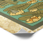 ART DECO Dragonfly Lilypad Hochzeitstabelle Poster (Ecke)