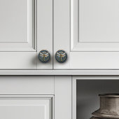 Art Deco Dragonfly Pearls Emeralds Gold Türkis Keramikknauf