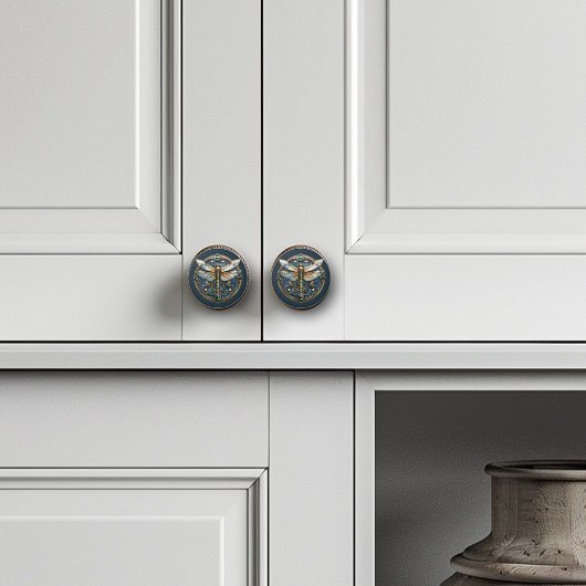 Art Deco Dragonfly Pearls Emeralds Gold Türkis Keramikknauf