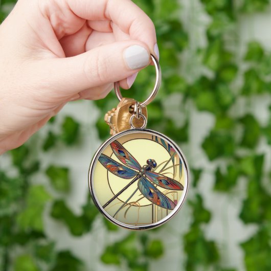 Art Deco Dragonfly Schlüsselanhänger (Hand)