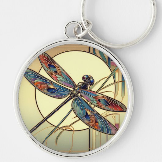 Art Deco Dragonfly Schlüsselanhänger (Vorne)