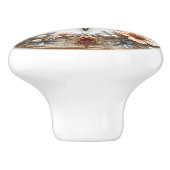 Art Deco Dragonfly Türkis Perlen Gemeine Keramikknauf (Seitenansicht)