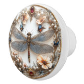 Art Deco Dragonfly Türkis Perlen Gemeine Keramikknauf (Rechts)