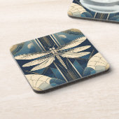 Art Deco Dragonfly Untersetzer Set (Linke Seite)