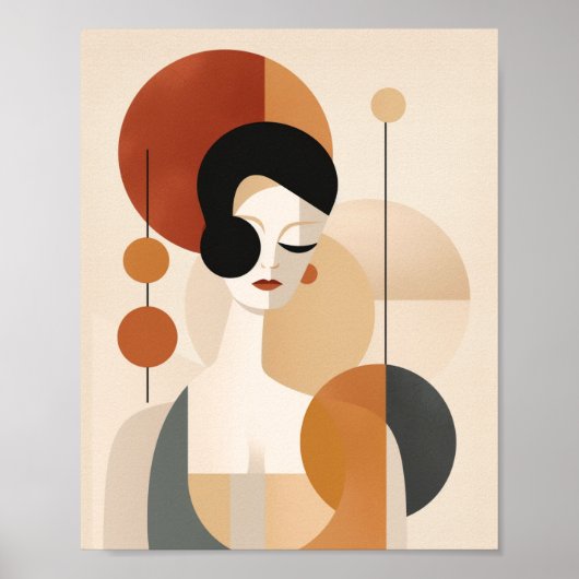 Art Deco Dreams: Moderner Retro-Chic Poster (Vorne)