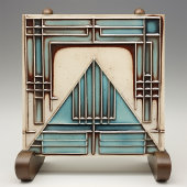 Art Deco Dreiecksgeometrie Fliese