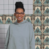 Art Deco Dreiecksgeometrie Fliese