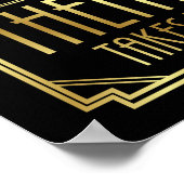 Art Déco DRINK signieren Poster (Ecke)