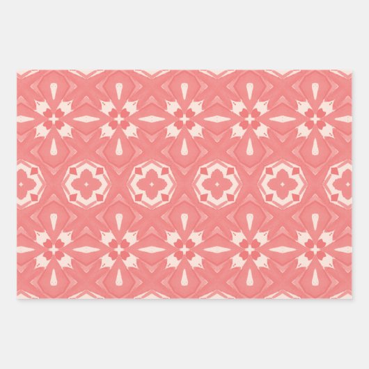 Art-Déco-Duo in rosa Designpapier Geschenkpapier Set (Vorderseite 3)