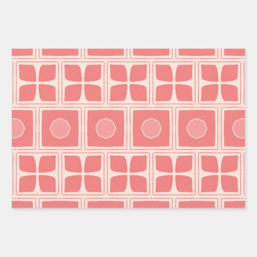 Art-Déco-Duo in rosa Designpapier Geschenkpapier Set (Vorderseite 2)