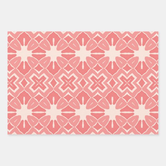 Art-Déco-Duo in rosa Designpapier Geschenkpapier Set (Vorderseite)