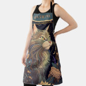 Art Deco Dusty Rose Cat Lover Schürze (InSitu)