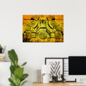 Art Deco Eagle Grunge Poster (Heimbüro)