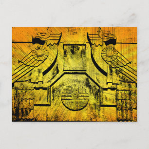 Art Deco Eagle Stone Postkarte