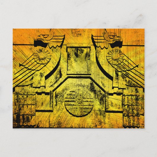 Art Deco Eagle Stone Postkarte (Vorderseite)