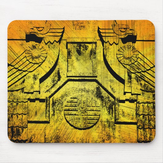 Art Deco Eagle Stone Skulptur Maus Pad Mousepad (Vorne)