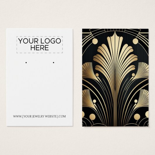 Art Deco Earring Display Card (Vorne & Hinten)