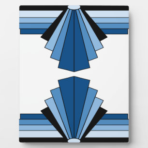 Art-Deco-Ebenen in blau Fotoplatte