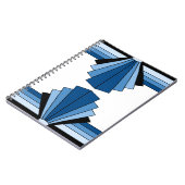 Art-Deco-Ebenen in blau Notizblock (Linke Seite)