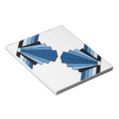 Art-Deco-Ebenen in blau Notizblock (angewinkelt)