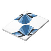 Art-Deco-Ebenen in blau Notizblock (Rotiert)