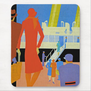 Art Deco Einschiffung Mousepad