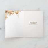 Art Déco Elegant Anspruchsvolles Weihnachtslied Feiertagskarte (Innenseite)