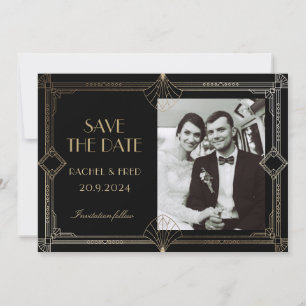 Art Deco Elegant Black Gold 20