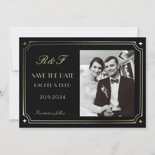 Art Deco Elegant Black Gold 20 (Vorderseite)